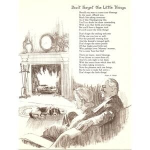 Don't Forget the Little Things Adam Reiter 1970s Poem Retro Kitsch Wall Art SE8
